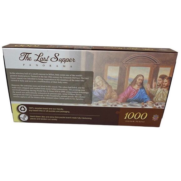 Master Pieces 1000 Piece Puzzle-The Last Supper Panorama-NEW Bible Church Christ - Picture 5 of 7